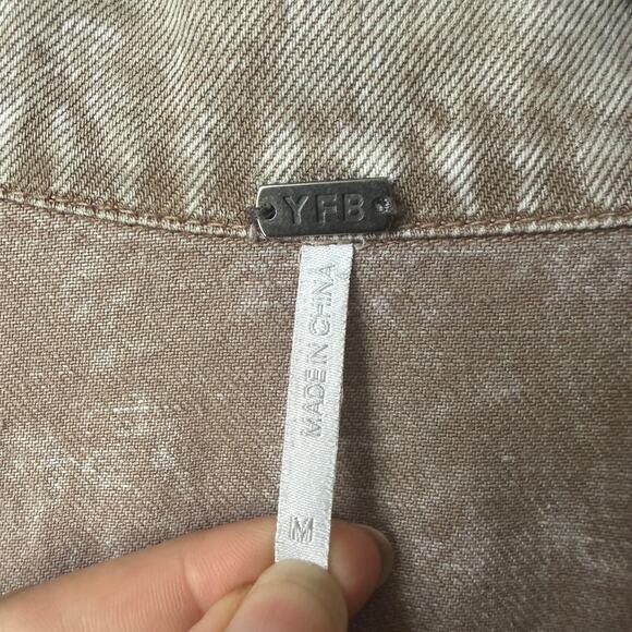 YFB Clothing Kahrina Jumpsuit in Driftwood Mineral Wash Size M - Picture 4 of 6